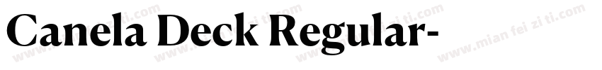 Canela Deck Regular字体转换
